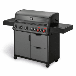 Enders® Gasgrill HYDE 6 SIKR Turbo, 6 Brenner aus Edelstahl für kraftvolles direktes und indirektes Grillen, 800 °C TURBO ZONE™, SWITCH GRID™, Infarot-Backburner und Seitenkocher, #8044 HYDE SERIE (2025) 6 Brenner Angebot bei HelloDeals