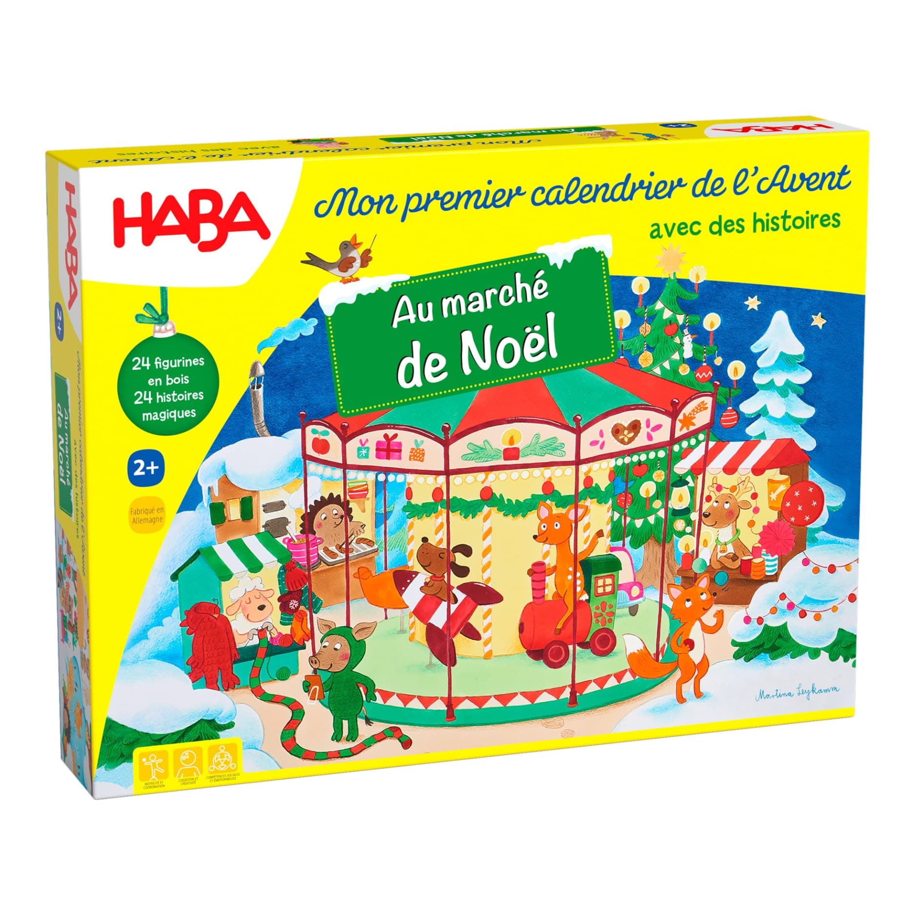 Haba-Adventskalender – Am Weihnachtsmarkt – 24 liebevoll gestaltete Holzfiguren und eine 3D-Spielkulisse – für Kinder ab 2 Jahren. Angebot bei HelloDeals