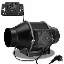 100mm Regelbar Rohrventilator 365m³/h, Abluftventilator 3000 RPM,mit Dreiphasiger EC-Motor, für Heizung, Kühlung,Booster, Wachstumszelte, Hydrokulturen, Heimgebrauch, Belüftung. 100mm mit externem Regler Angebot bei HelloDeals