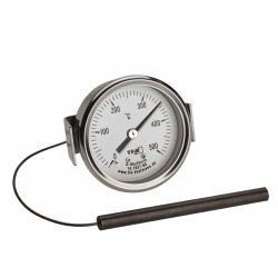 TFA Dostmann Analoges Edelstahl Thermometer bis 500°C, 14.1037, für den Pizzaofen, Steinbackofen, Holzbackofen oder Grill/Smoker geeignet, mit Kabelfühler, Ersatzteil oder Zubehör, silber Angebot bei HelloDeals