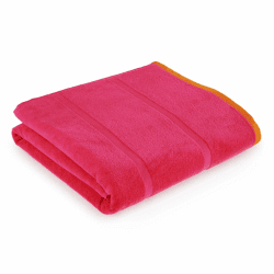 s.Oliver Strandtuch 090x180 cm - 100% Baumwolle, weich & saugstark, 380 g/m² Badetuch pink orange Pink/Orange 090 x 180 cm Angebot bei HelloDeals