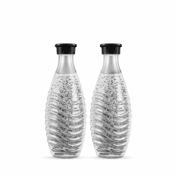 SodaStream 0,7L CRYSTAL Glaskaraffe | Spülmaschinenfest | Kompatibel mit Crystal & Penguin | elegantes Design | 2er-Pack 1200 ml Angebot bei HelloDeals