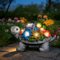 Linkax Solar Schildkröte Gartendeko für Draußen: Muttertagsgeschenke für Mama, Geburtstagsgeschenk für Frauen, Mama/Oma Geschenk, Frühlingsdeko mit 7 LED Licht Balkon Home Decoration Angebot bei HelloDeals