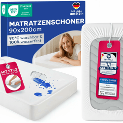 Blumtal® Matratzenschoner - 90x200 cm - Matratzenschutz wasserdicht - OEKO-TEX zertifizierter Matratzenschoner wasserdicht 90x200 - knisterfreier Schoner Matratze - atmungsaktiver Nässeschutz 90x200cm 90 x 200cm 1 Angebot bei HelloDeals