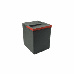 Emuca - Küchenschubladenbehälter mit geruchsdichtem Deckel, H 266 mm (1 x 15 L), Kunststoff anthrazitgrau Angebot bei HelloDeals