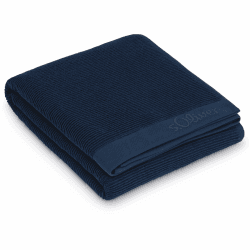 s.Oliver Saunahandtuch 080x200-100% Baumwolle, weich & saugstark, Badetuch dunkelblau Dunkelblau 080 x 200 cm Angebot bei HelloDeals