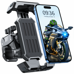 CIRYCASE Handyhalterung Fahrrad, [3s Installieren & Anti-Vibration] Handyhalterung Motorrad, 360° Drehbar & Veredelt Lenkerklemme, Handyhalter Fahrrad Rollentrainerzubehör für 4,7-6,8" Handys Angebot bei HelloDeals