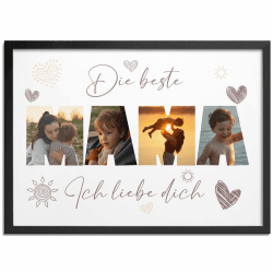 Personalisierter Rahmen, Muttertagsgeschenk Personalisiert, Muttertagsgeschenke für Mama Personalisiert, Personalisiertes Geschenk für Mama, Geschenkidee zum Muttertag, Rahmen A4, A3, A2 Fotopapier / Rahmen Mutter Angebot bei HelloDeals