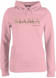 Geschenk mit Namen personalisiert by Shirtracer - Pullover Damen Hoodie Frauen - Mama mit Namen Kinder est I Geschenk Mama Muttertag I Mutti Geschenkidee Mom I Mum Geburtstag I Weihnachten 1 Hellrosa M Angebot bei HelloDeals