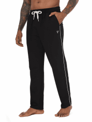 Jogginghose Herren Baumwolle Trainingshose Herren Lang Atmungsaktiv ，Sporthose mit 3 Taschen & elastischem Bund für Freizeit Schwarz L Angebot bei HelloDeals
