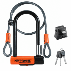 Kryptonite Evolution Mini-7 Bügelschloss aus gehärtetem Stahl mit Vinylbeschichtung, mit flexiblem Kabel und Flexframe-Halterung, Sicherheitslevel 7/10, für Fahrräder & E-Bikes, 1,61 kg, 8,3 x 17,8 cm EVOLUTION MINI 7 Kabel Kryptoflex Lucchetto a U Evolut Angebot bei HelloDeals