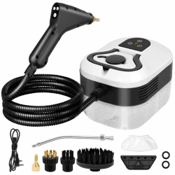 Vicloon Dampfreiniger, 2500W 6-Stufig Einstellbar, 1.2L Wassertank, 15 Sekunden Aufheizzeit, Dampfreiniger für Alles, Tragbarer Steamer, Handdampfreiniger für Autos, Haushalt, Küche, Fenstern,Boden Digitaler Touchscreen Angebot bei HelloDeals