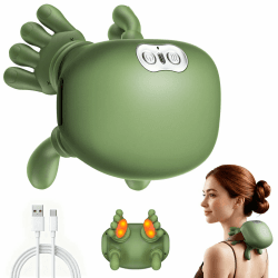 Massagegerät, 4D Nackenmassagegerät mit Wärme, Tragbares Nacken, 3 Modi und 2 Heizstufen, USB Elektrische, Entspannt die Muskeln und lindert Müdigkeit, für Zuhause & Büro, Grün Angebot bei HelloDeals
