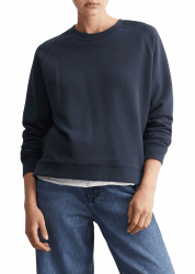 Marc O'Polo Denim Damen Sweatshirt aus Bio-Baumwolle Relaxed Fit M Navy Teal Angebot bei HelloDeals