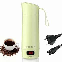 Kssvzz Elektrischer Reisewasserkocher Klein 400ml, Mini Wasserkocher mit 4 Temperatureinstellung, Tragbarer Reise Wasserkocher - 304 Stainless Steel Liner, Automatische Abschaltung(Grün) Angebot bei HelloDeals