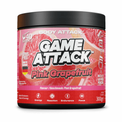 GAME ATTACK Gaming Booster - Pink Grapefruit - 300 g (40 Portionen) - Energy Drink Pulver für Fokus & Energie - 17 kcal/Portion - 18 Zutaten - geprüfte Qualität - Made in Germany Angebot bei HelloDeals
