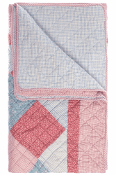 Patchwork Decke rot/blau 200 x 250 cm Angebot bei HelloDeals