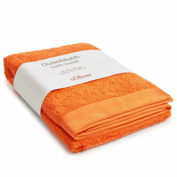s.Oliver Duschtuch 70x140 cm - 100% Baumwolle, 600 g/m², weich & saugstark, Badetuch orange 1x Duschtuch Orange Angebot bei HelloDeals
