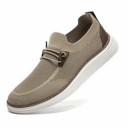 Bequeme nackte Slip-On-Loafer für Herren hautfreundliche rutschfeste Innensohlen Walking-Freizeitschuhe Retro-Mode leichte und atmungsaktive Outdoor-Fitness-Joggingschuhe 43 EU Braun Angebot bei HelloDeals