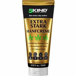 5kind Extra Starke Hanfcreme 100ml - Hochkonzentriertes Hanföl und Arnika-Creme - zur Massage von Gelenken & Muskeln, unterem Rücken, Knien, Nacken & Schultern - Reich an natürlichen Extrakten 100 ml (1er Pack) Angebot bei HelloDeals