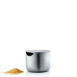 blomus -BASIC- Zuckerdose aus mattiertem Edelstahl, Zuckerbehälter ideal für weißen / braunen Zucker, zeitloses Design, Gefäß spülmaschinengeeignet (H / B / T 6.6x 6,6x5.2 Edelstahl, 63621) Angebot bei HelloDeals