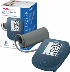 Beurer BM 25 Oberarm Blutdruckmessgerät, einfache Ein-Knopf-Bedienung, genaue Messung, Arrhythmie-Erkennung, mit USB-C-Anschluss, Manschette, Datenübertragung zu Apple Health und co., Blau Angebot bei HelloDeals