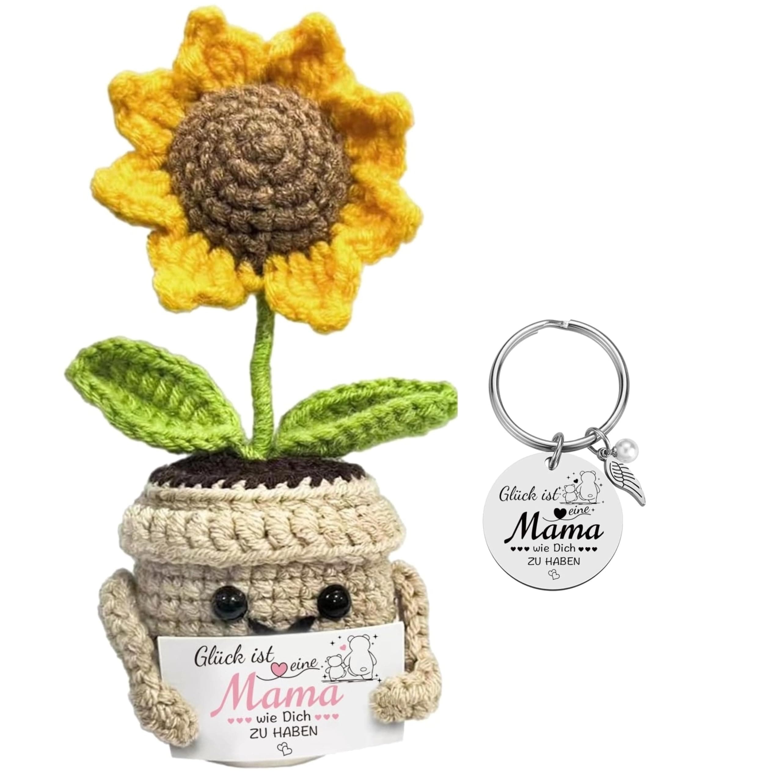 Geschenke für Mama Mutter, Geburtstagsgeschenk für Mama Geschenk Muttertagsgeschenk Deko, Muttertagsgeschenke Weihnachten Handgefertigtes Sonnenblumen Schlüsselanhänger Geschenke - Mama Angebot bei HelloDeals
