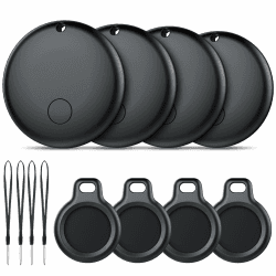 Tracker Tag Android Smart Tag, Schlüsselfinder KeyFinder kompatibel mit Google Mein Gerät Finden APP (Android NUR), Bluetooth Key Finder für Gepäck/Taschen/Koffer/Brieftasche (4er Pack) 4 tiefschwarz Angebot bei HelloDeals