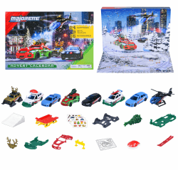 Majorette Auto Adventskalender 2025 für Kinder ab 5 Jahre - Weihnachtskalender mit 8 Spielzeugautos aus Metall und 16 Zubehör-Teilen - 24 Fenster mit Spielzeug-Befüllung inkl. Spielfläche Angebot bei HelloDeals
