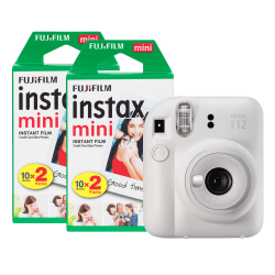 Fujifilm Instax Mini 12 Sofortbildkamera mit 40 Aufnahmen, Tonweiß Angebot bei HelloDeals