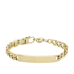 Fossil Drew Herrenarmband aus Edelstahl mit Karabinerverschluss Gold Angebot bei HelloDeals