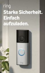 Ring Akku-Videotürklingel Plus (Battery Video Doorbell Plus) (neueste Gen.) | Kabellose Türklingel-Kamera | Retinal 2K | 6x-Zoom | Schnellwechsel-Akkupack | 30 Tage Testphase für Ring-Abonnement Angebot bei HelloDeals