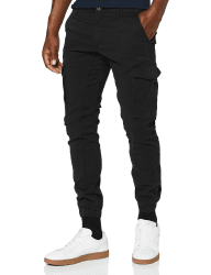 JACK & JONES Male Cargo-Hose Slim Fit Cargo-Hose 36W / 32L Schwarz Angebot bei HelloDeals