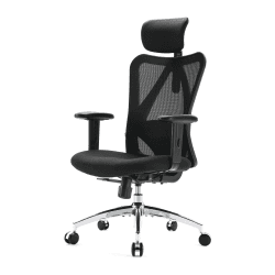 SIHOO Bürostuhl Ergonomischer Schreibtischstuhl, Drehstuhl hat Verstellbarer Lordosenstütze, Kopfstütze und Armlehne, Höhenverstellung und Wippfunktion, Rückenschonend, Bis 150kg/330LB Belastbar Schwarz Ergonomisch Angebot bei HelloDeals