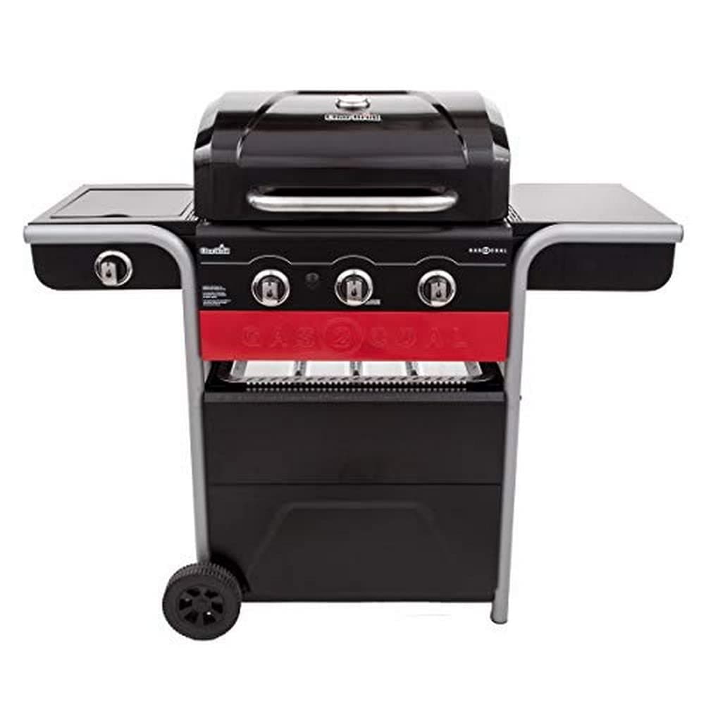 Char-Broil Gasgrill, Kohlegrill Gas2Coal 330 Hybrid Grill, 3 Brenner mit Seitenbrenner - Ideal für draußen, Garten, Terrasse 3+1-Brenner Angebot bei HelloDeals