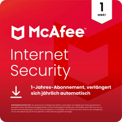 McAfee Internet Security (1 Geräte) 2026 |Echtzeitschutz für PCs vor neuen und dynamischen Bedrohungen | 1-Jahres-Abonnement mit automatischer Verlängerung | Download Digital Download 12 Monate 1 Geräte Angebot bei HelloDeals