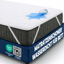 Matratzenschoner 180x200 cm wasserdichte Matratzenauflage aus Baumwolle Inkontinenzunterlage Nässeschutz Matratzenbezüg Atmungsaktive Anti-Allergie und Anti Milben für Bett und Matratze Waschbar 180x200cm - Elastischen Bändern Angebot bei HelloDeals