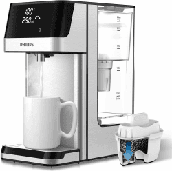 Philips Water Station Spender für gefiltertes heißes Wasser 6 Temperaturvoreinstellungen Touchscreen reduziert Chlor Kalk Schwermetalle Mikroplastik und PFAS 2,2 L Fassungsvermögen Single Angebot bei HelloDeals