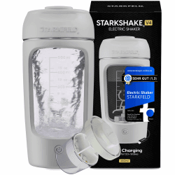 STARKSHAKE® V4 – ausgezeichnet als bester elektrischer Shaker vom F.A.Z.-Verlag (2025) | Elektrischer Protein Shaker für cremige Eiweiß Shakes | 8000 UPM | USB-C | 120+ Shakes | inkl. STARKPOD | WEISS V4 Weiß Angebot bei HelloDeals