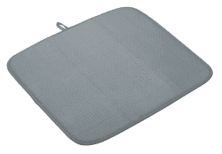 KitchenCraft Absorbierende Geschirr-Abtropfmatte aus Mikrofaser-Polyester - 45 x 40 cm - Grau - Geschirrtrockner - Küchenmatte 1 Grau Angebot bei HelloDeals