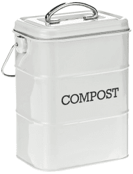 KitchenCraft Living Nostalgie Küche Kompostbehälter, Metall, 16,5 x 12 x 24 cm, Französisch Grau Grau Single Angebot bei HelloDeals