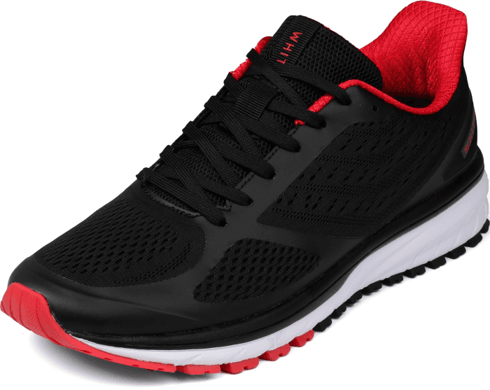 WHITIN Laufschuhe Herren Damen Turnschuhe Sportschuhe Unisex Bequeme Straßenlaufschuhe Walkingschuhe 36-47 43 EU A Schwarz Rot Angebot bei HelloDeals