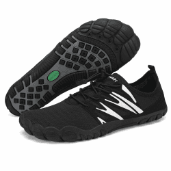 SAGUARO Herren Barfußschuhe Leicht Atmungsaktive Schnell Trocknend Badeschuhe mit Breiter Zehenbox, Gr.39-48 43 EU Schwarz Angebot bei HelloDeals