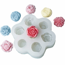 Silikonform Blumen, Kerzen Formen Silikon Rosen Nelke Pfingstrose Silikonformen Gießformen, 3D Rose Mini Blume Kerzen Formen für Seife Schokolade Aromatherapie DIY Dekoration 7Pcs Flowers Angebot bei HelloDeals