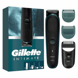 Gillette Body & Intimate Elektrischer Körperrasierer Herren i5 für Intimbereich, SkinFirst Körper & Intimrasierer mit Lebenslang Scharfen Klingen, Wasserdicht, Kabellos für Nass- und Trockenanwendung Trimmer Angebot bei HelloDeals