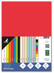 kangaro - Tonpapier Rot DIN A4-120g/m² FSC mix – 100 pack - Briefpapier Bastelpapier DIY K-0043F075 29.7x21x1.5 Rot 120g/m² Angebot bei HelloDeals