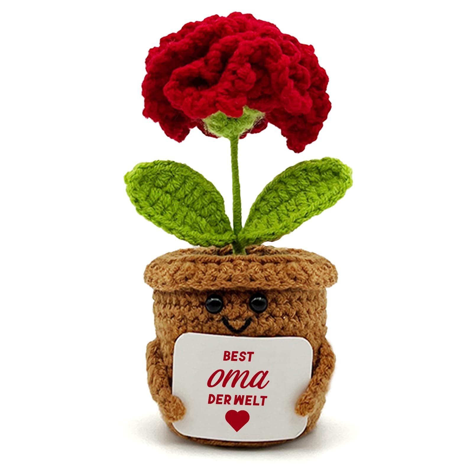 Geschenke für Oma Positive Nelken - Geburtstagsgeschenk Oma Besondere Geschenk Nelken Positive Potato Kartoffel Serien Gehäkelte Blumen Geschenke für Frauen Rentnerin Deko (Oma) Angebot bei HelloDeals