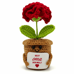 Geschenke für Oma Positive Nelken - Geburtstagsgeschenk Oma Besondere Geschenk Nelken Positive Potato Kartoffel Serien Gehäkelte Blumen Geschenke für Frauen Rentnerin Deko (Oma) Angebot bei HelloDeals