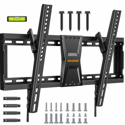 Perlegear TV Wandhalterung Neigbar für 37-82 Zoll Flach- und Curved-Fernseher (bis 60 kg, VESA 600x400mm) – Universelle TV Halterung mit Verstellbaren Zugschnüren, Model PGLT5 Angebot bei HelloDeals