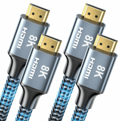 8K HDMI 2.1 Kabel 0,5m 2 Stücke, HDMI Kabel Hoch Geschwindig 48Gbps 8K@60Hz 4K@120Hz 2.2/2.3 für Dolby eARC HDCP HDR, Kompatibel mit HDTV, Laptop etc 2 Stück 0,5m Angebot bei HelloDeals